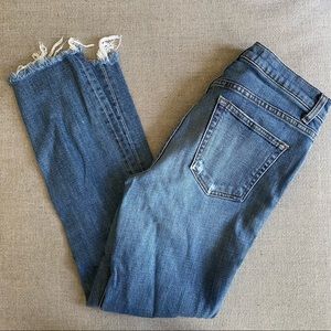 Reformation stretch crop cigarette jean